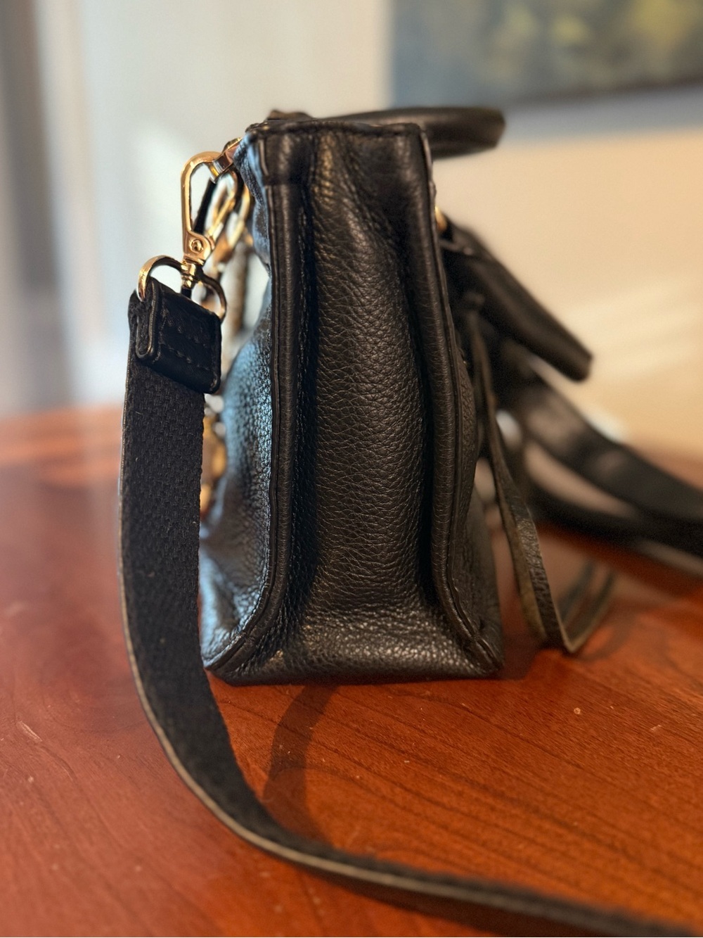 Rebecca Minkoff Genuine Leather Micro Regan Satchel 🖤 - Picture 3 of 8